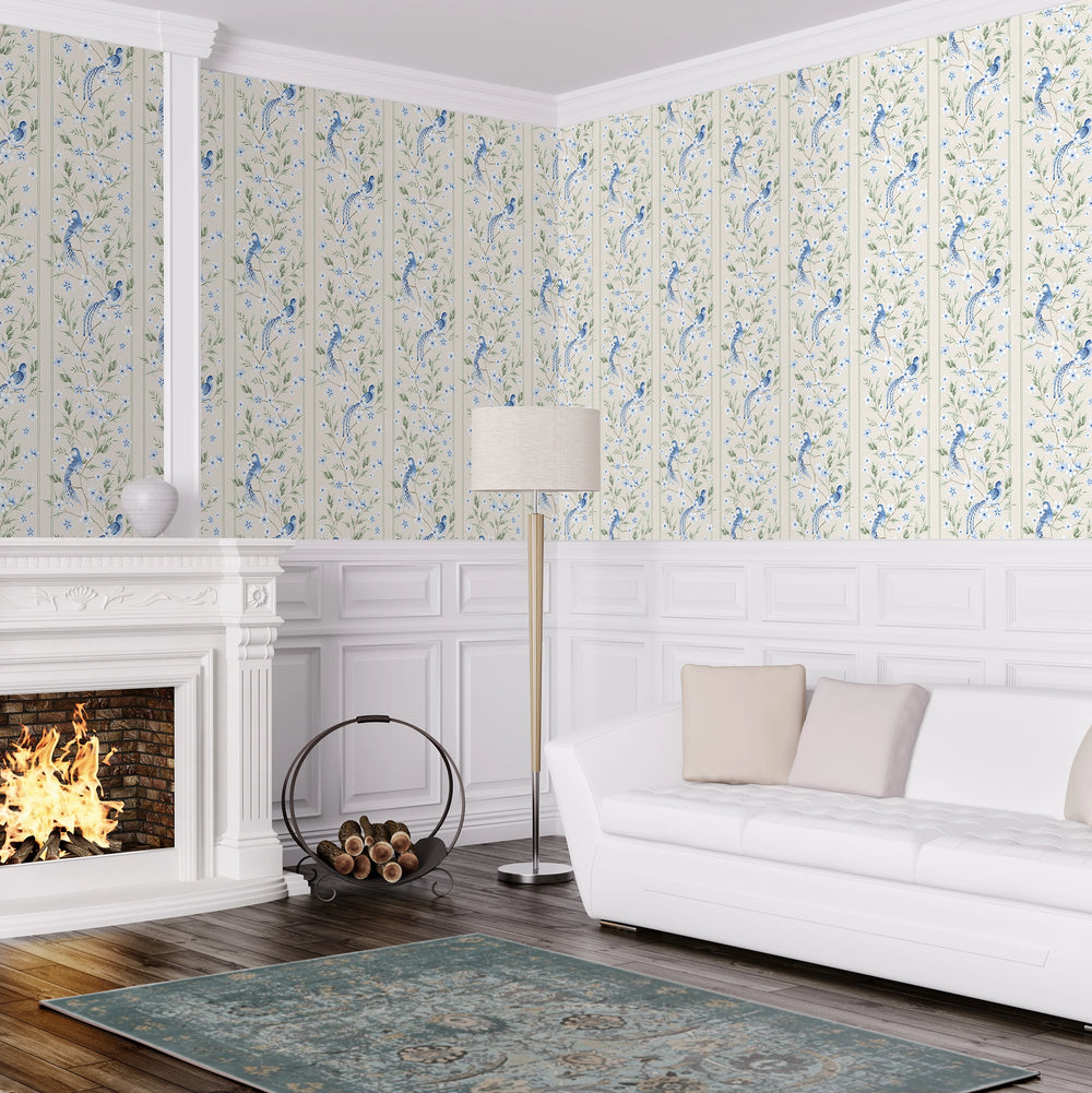 LAN100397 - The Enchanted Garden Wallpaper - Cream - Lucie Annabel
