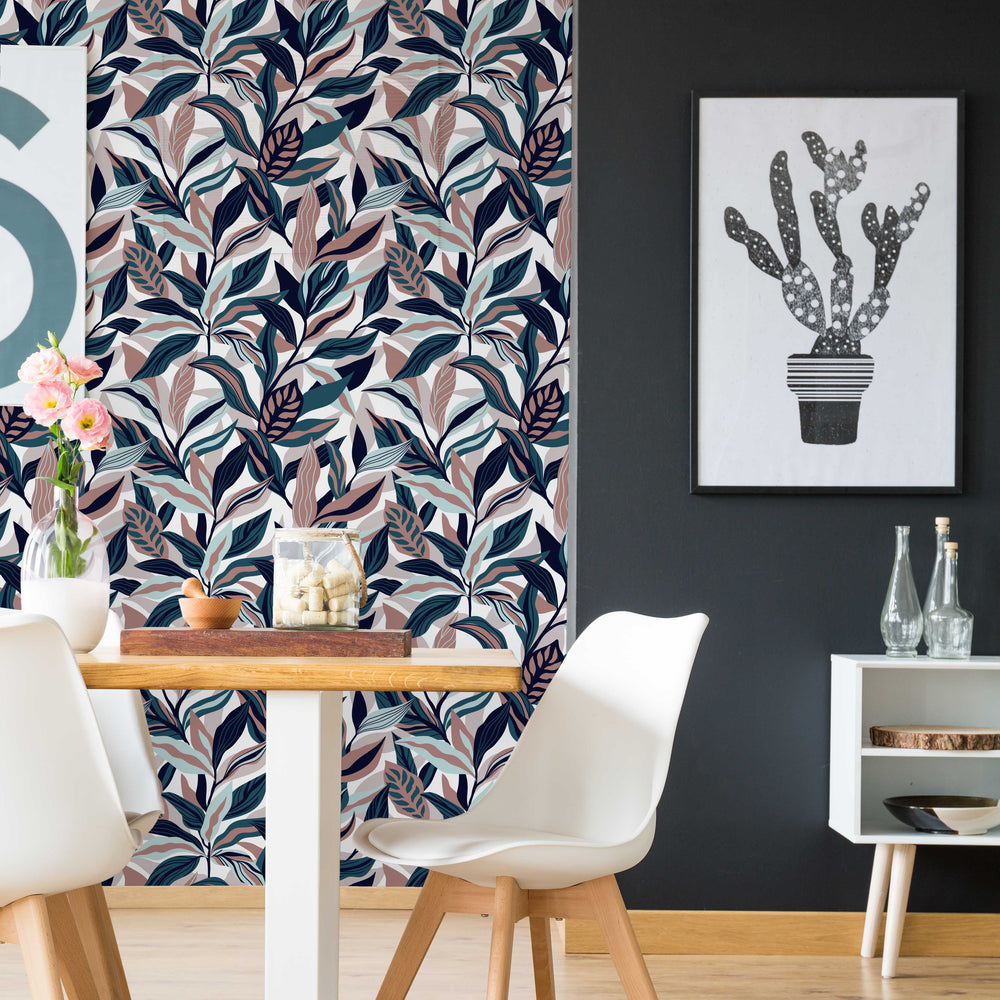LH900032 - Honolulu Wallpaper - Dusty Pink, Teal & Indigo - Lust Home