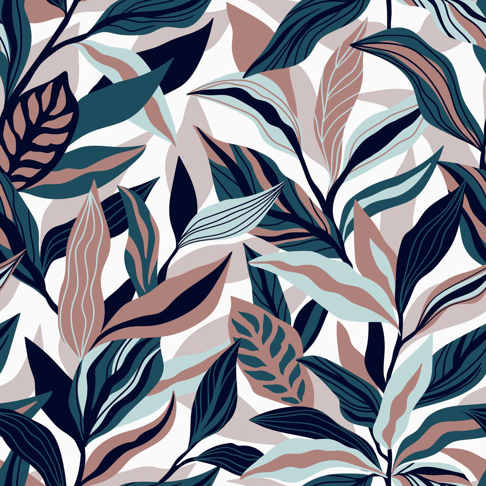 LH900032 - Honolulu Wallpaper - Dusty Pink, Teal & Indigo - Lust Home