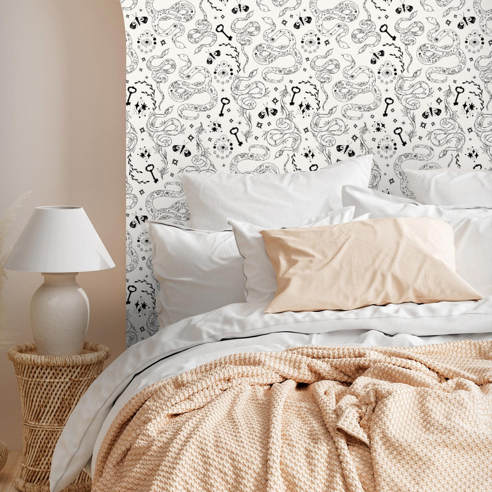 LH900056 - Medusa Wallpaper - Monochrome - Lust Home