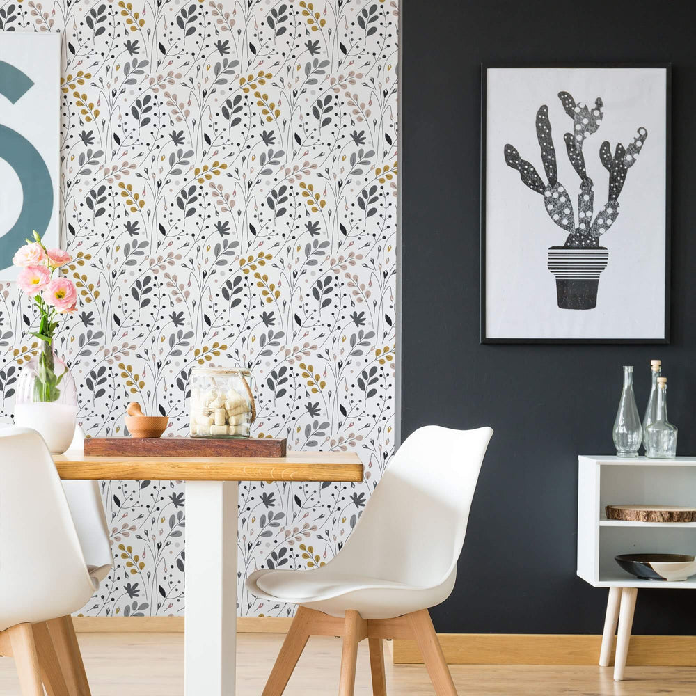 LH900117 - Cornucopia Wallpaper - Blush, Charcoal & Mustard - Lust Home