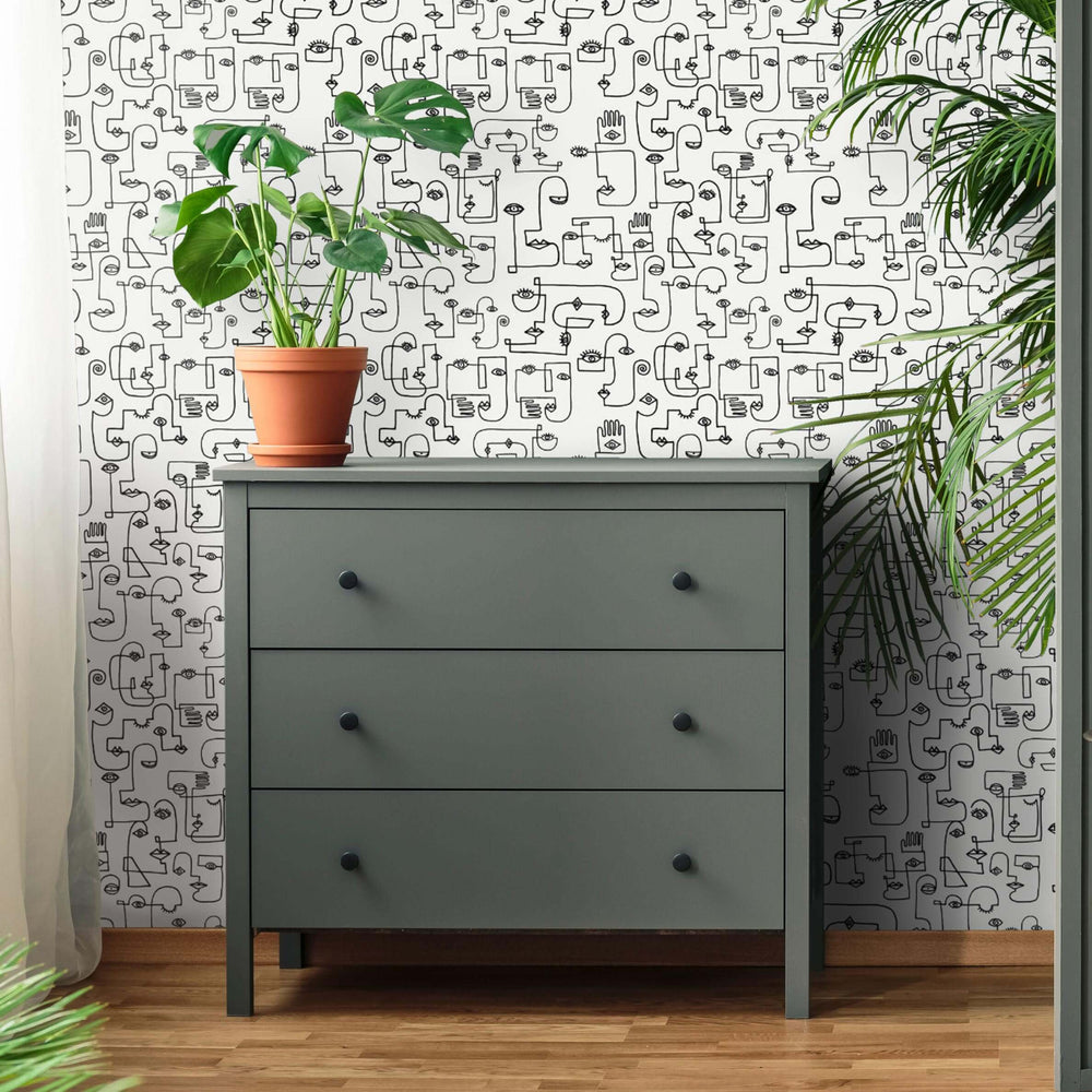LH900164 - Picasso Wallpaper - Monochrome - Lust Home