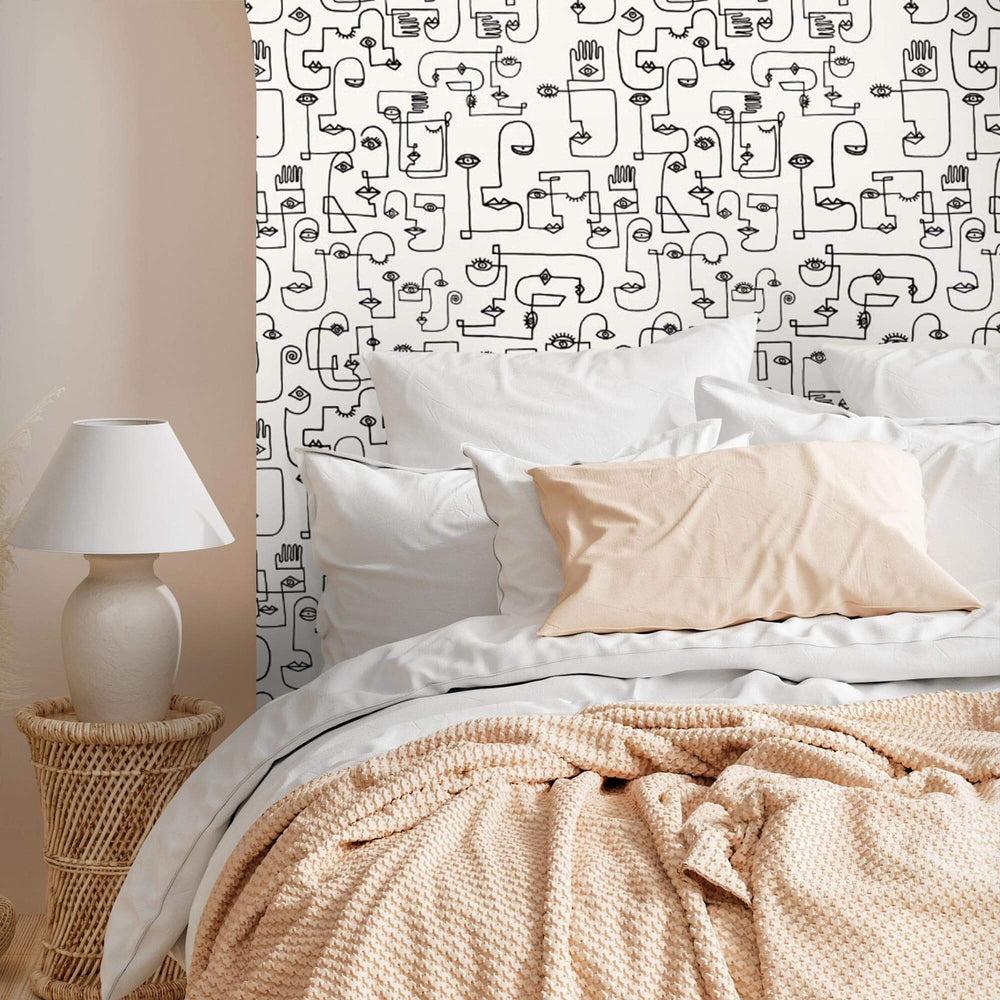 LH900164 - Picasso Wallpaper - Monochrome - Lust Home
