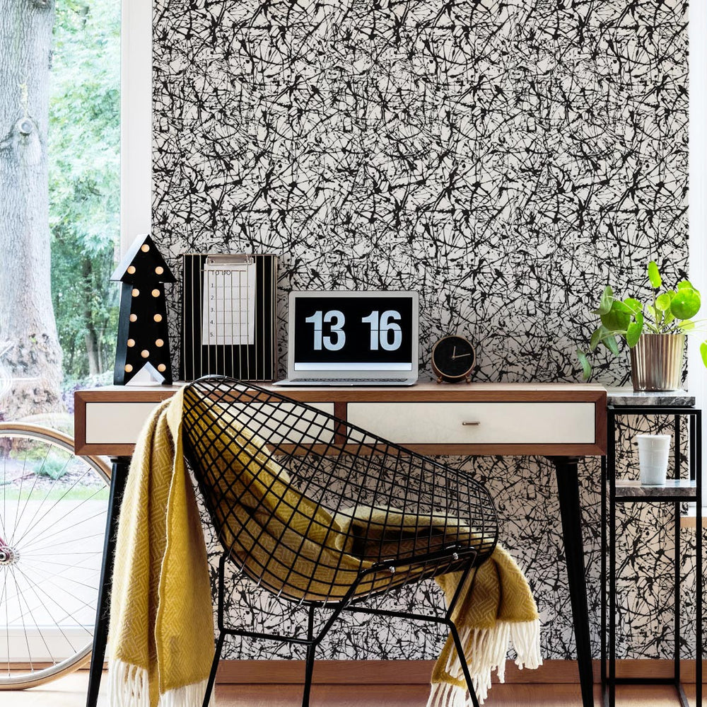 LH900201 - Scribble Wallpaper - Monochrome - Lust Home