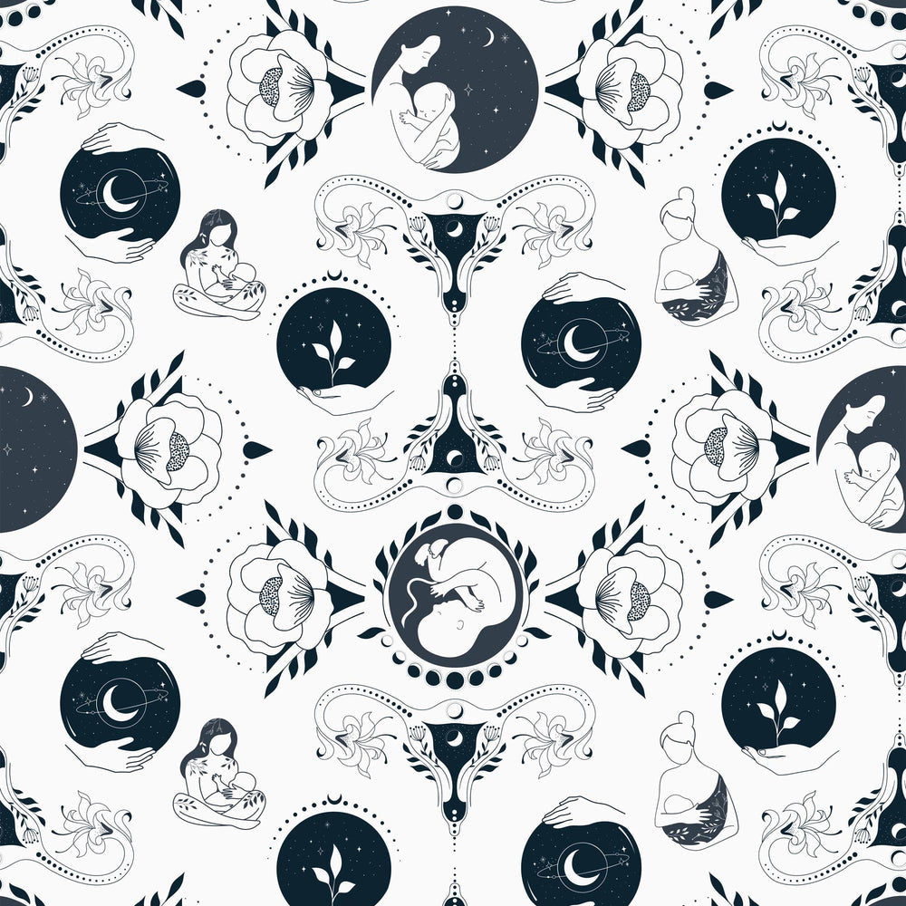 LH900206 - Freyja Wallpaper - Midnight Navy - Lust Home