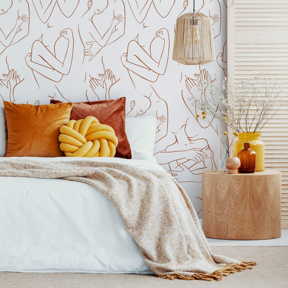 LH900253 - Embrace Wallpaper - Terracotta - Lust Home