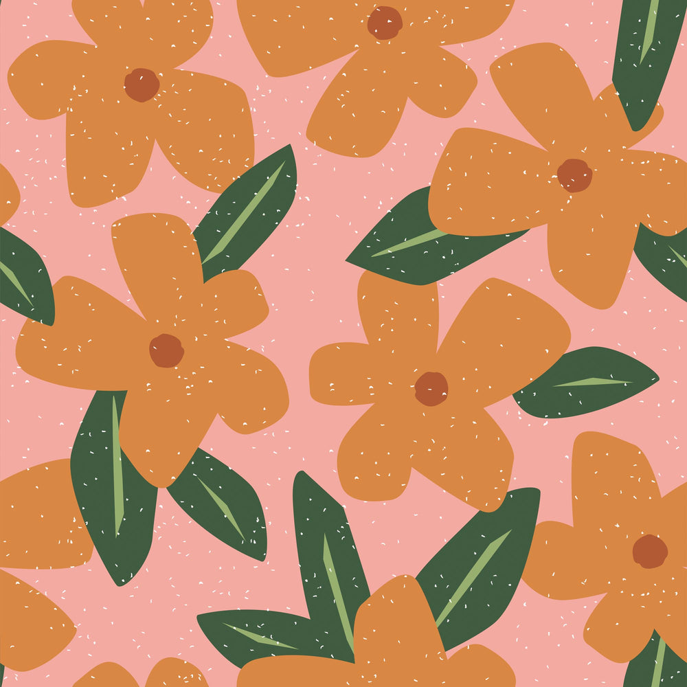 LH900274 - Flower Bomb Wallpaper - Pink & Orange - Lust Home