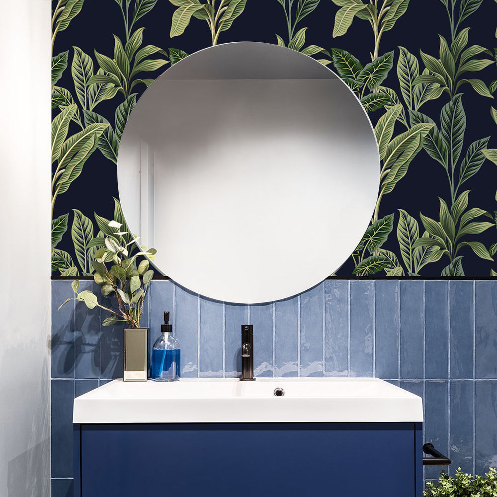 LH900277 - Paradiso Wallpaper - Midnight Blue - Lust Home