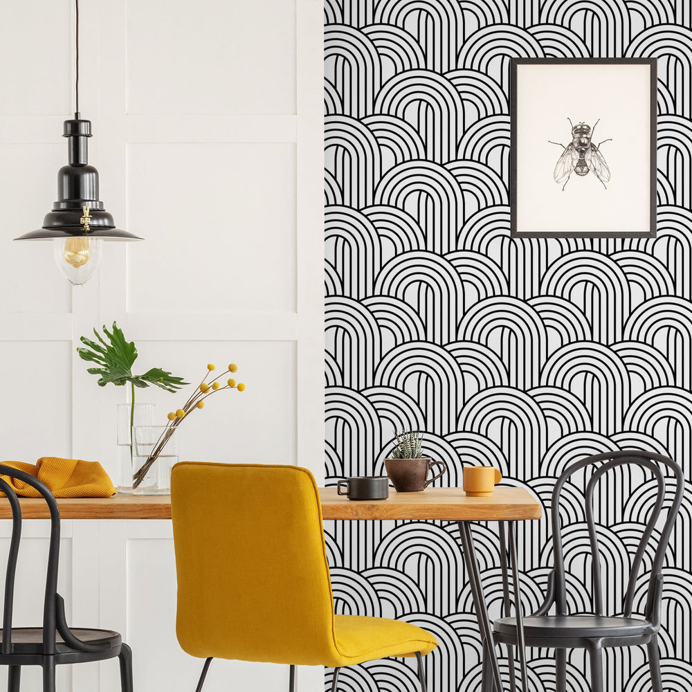LH900296 - Wave After Wave Wallpaper - Monochrome - Lust Home