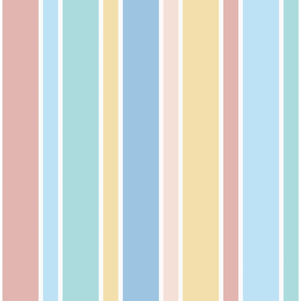 LH900302 - Line After Line Wallpaper - Peach, Bubblegum, Mint & Custard - Lust Home