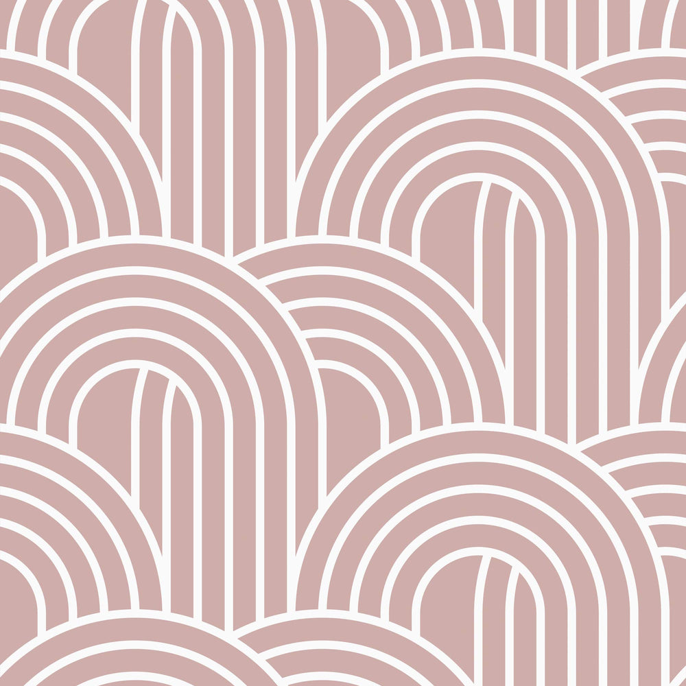 LH900336 - Wave After Wave Wallpaper - Dusky Pink - Lust Home