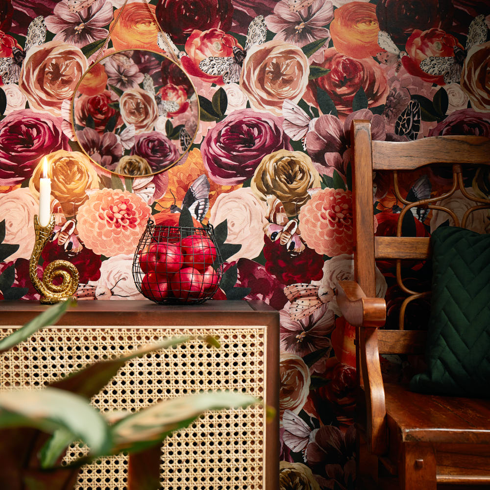 LH900360 - Creatures of the Night Wallpaper - Autumn Oranges - Lust Home