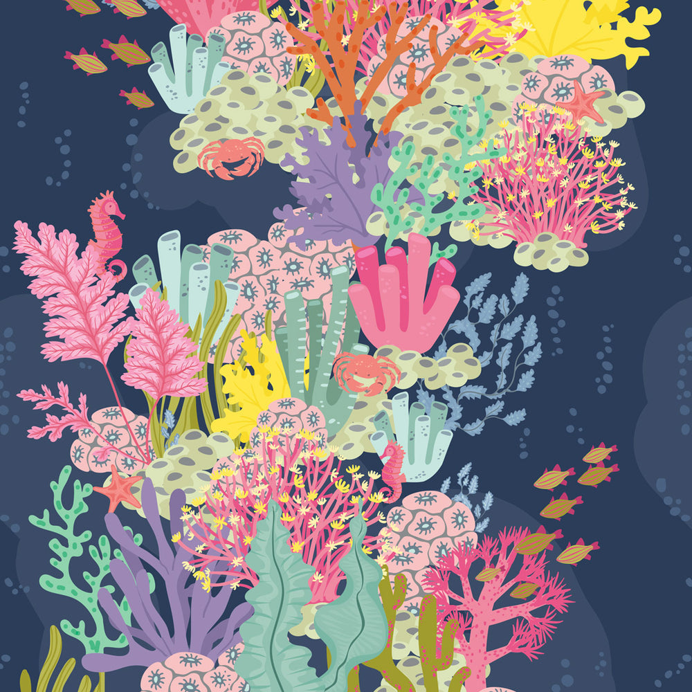 LH900372 - Friends of the Sea Wallpaper - Brights on Royal Navy - Lust Home