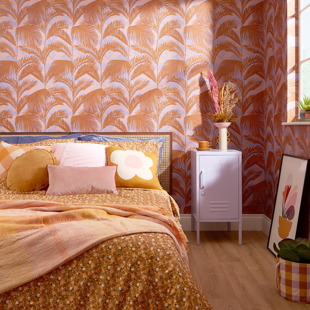 LH900388 - Miami Vibe Wallpaper - Tan, Peri & Peach - Lust Home