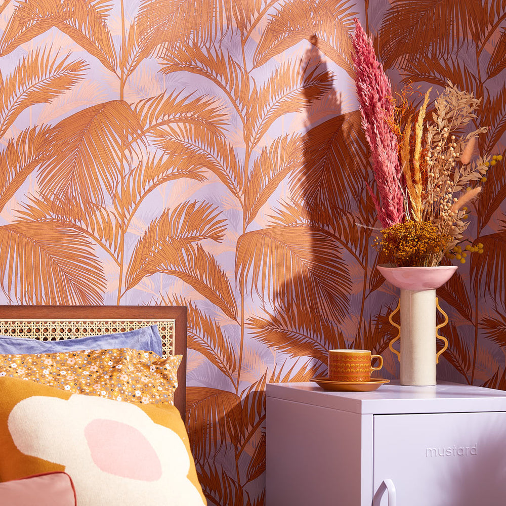 LH900388 - Miami Vibe Wallpaper - Tan, Peri & Peach - Lust Home