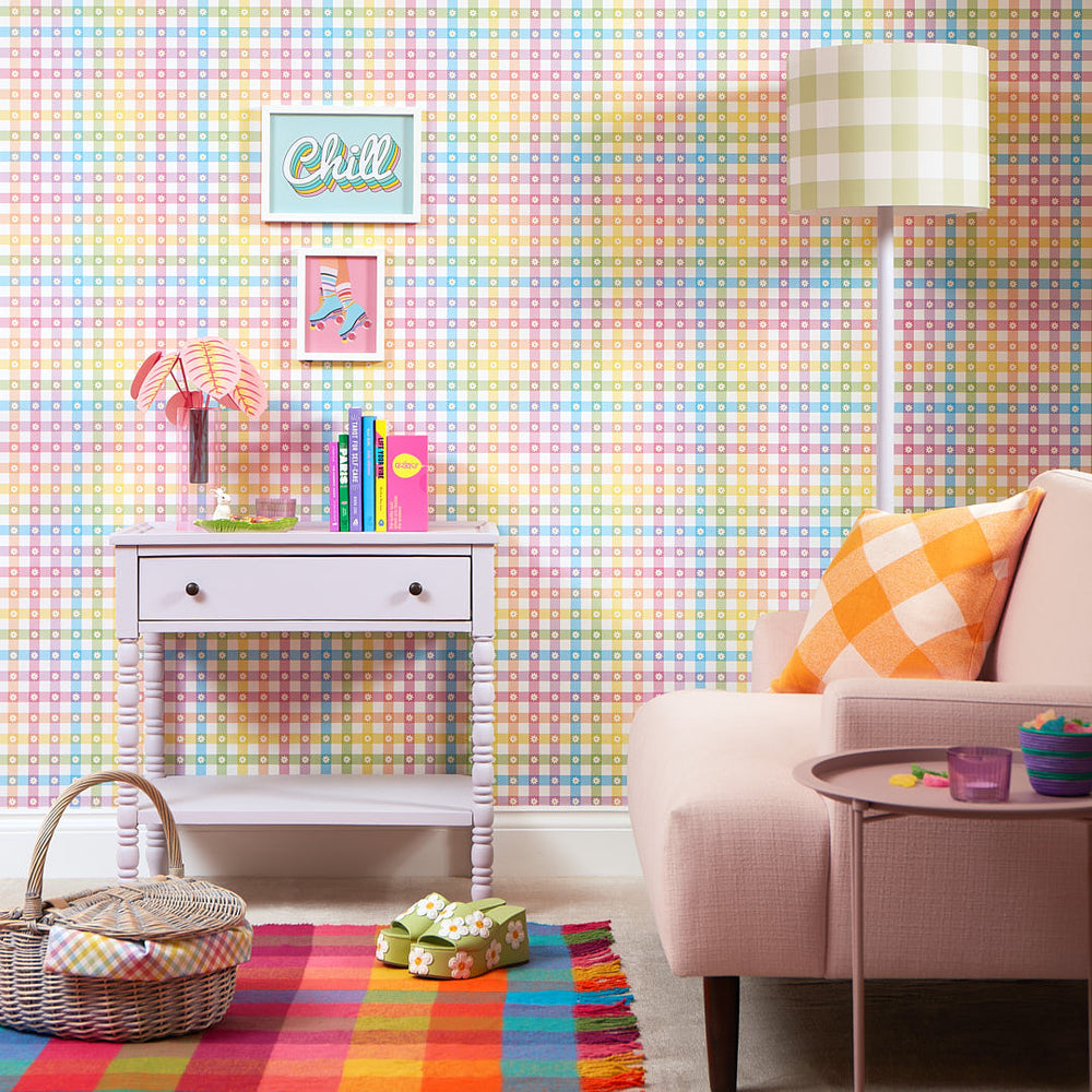LH900446 - Daisy Days Wallpaper - Multicoloured - Lust Home