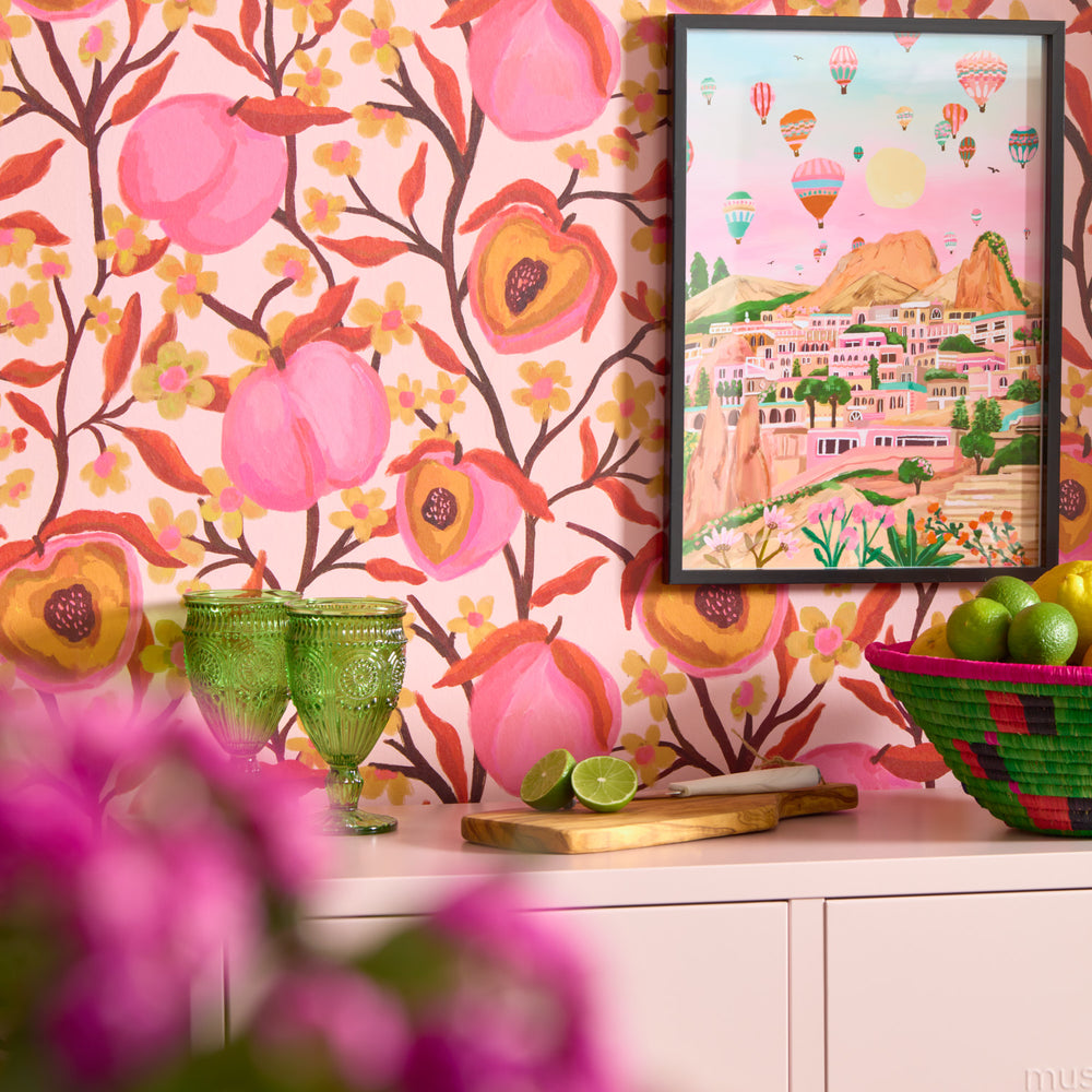 LH900487 - Life's a Peach Wallpaper - Peachy Pinks - Lust Home