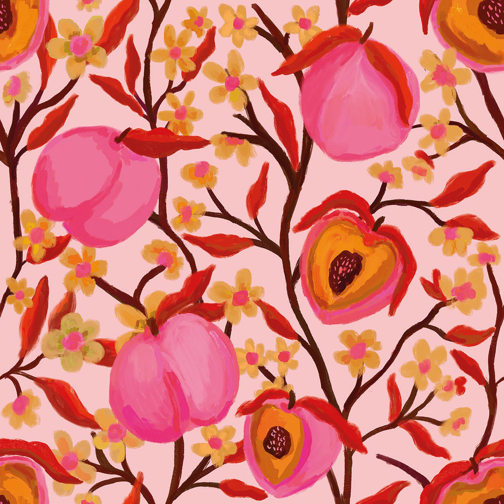 LH900487 - Life's a Peach Wallpaper - Peachy Pinks - Lust Home