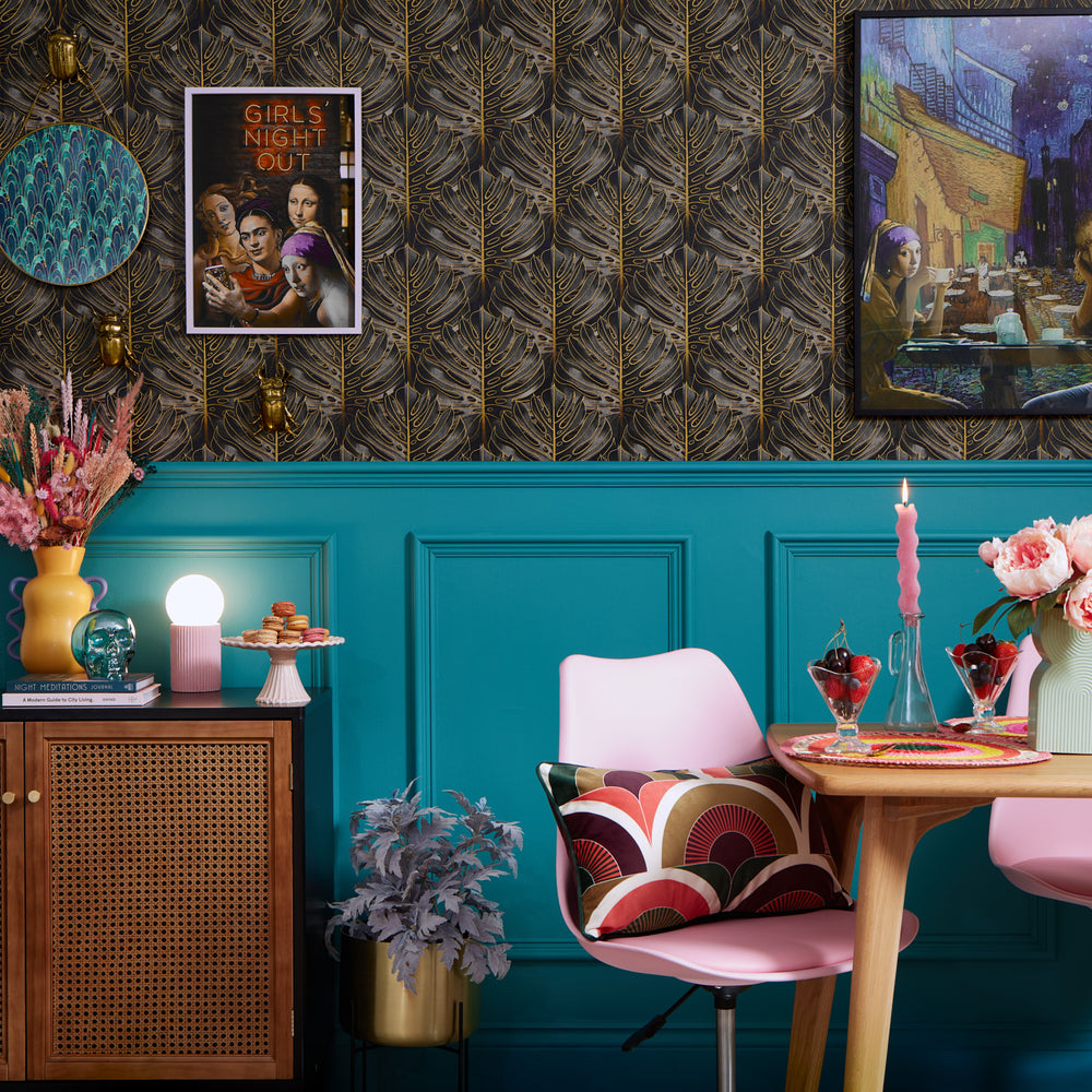 LH900494 - Jungle Beat Wallpaper - Black & Gold - Lust Home