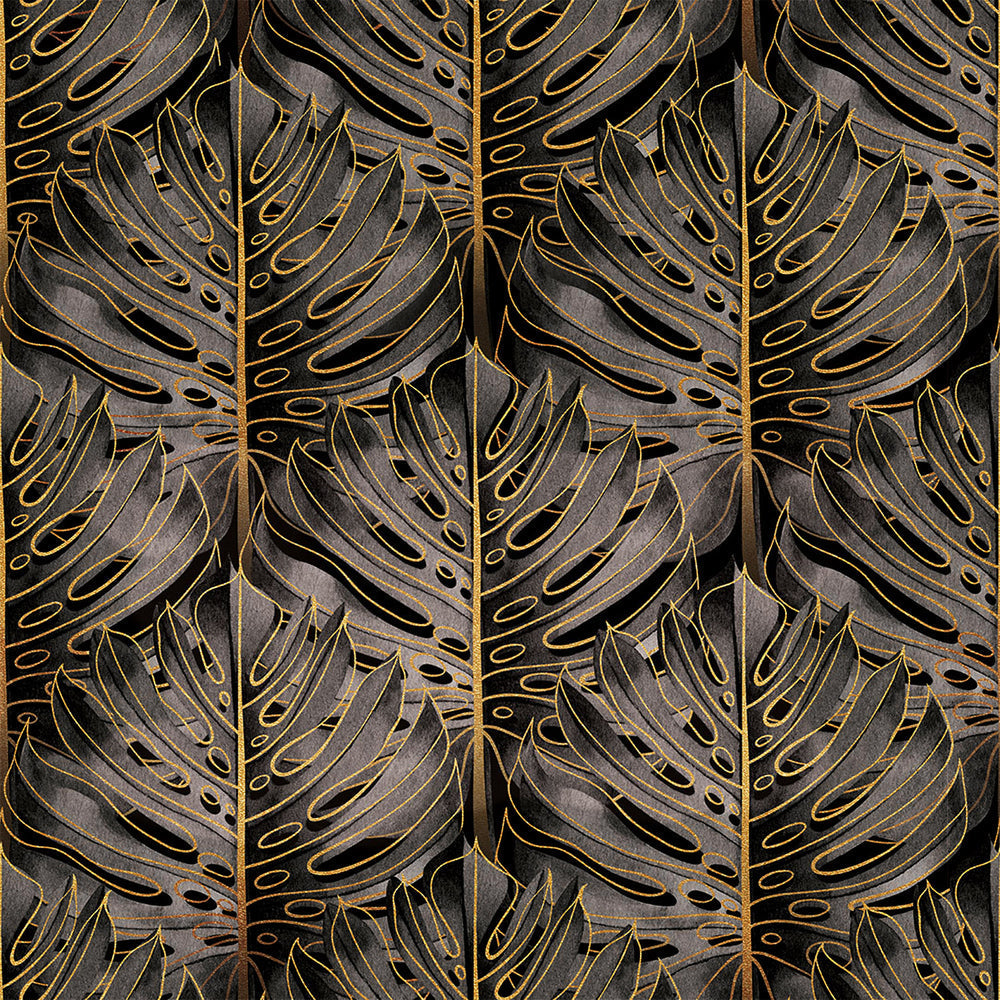 LH900494 - Jungle Beat Wallpaper - Black & Gold - Lust Home