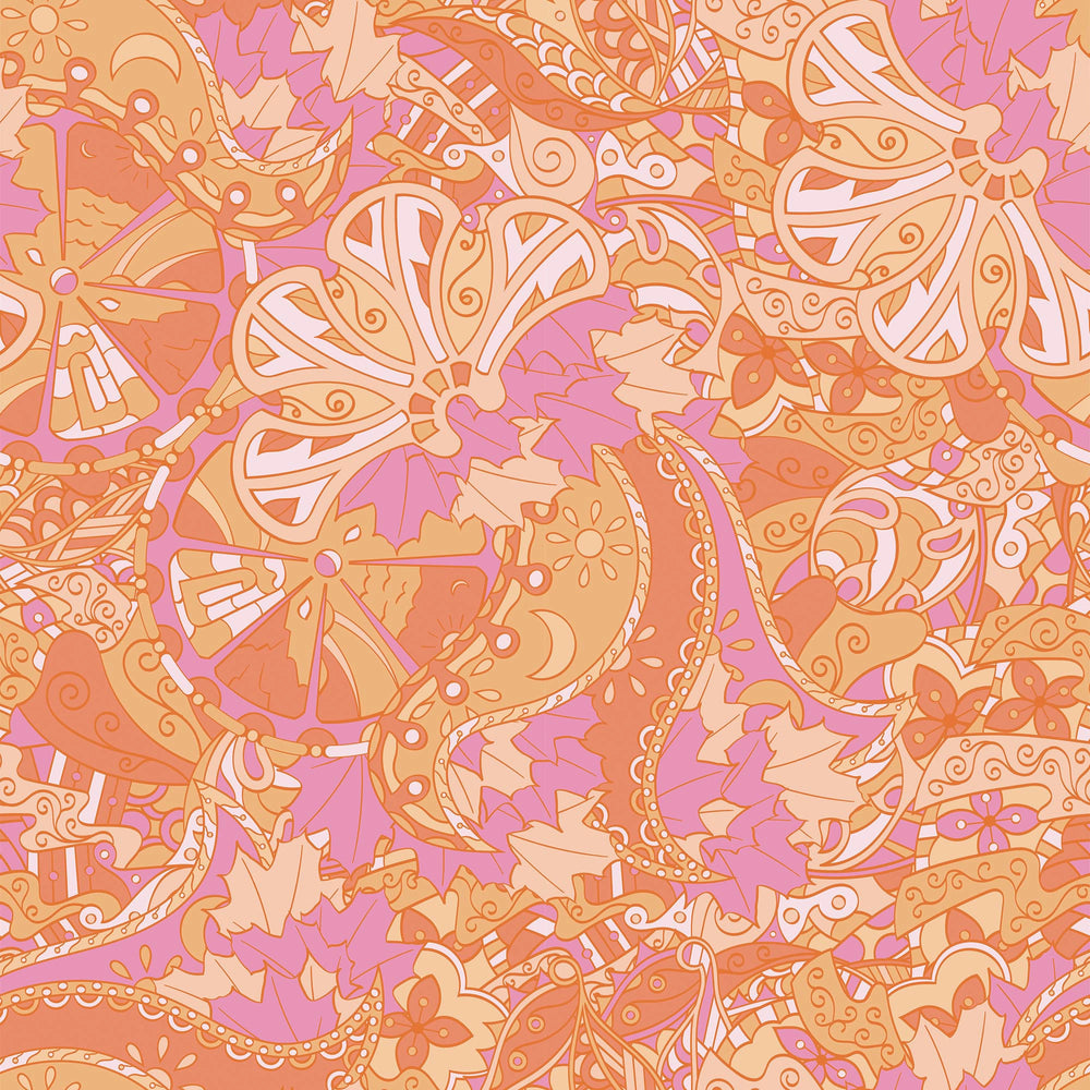 LH900508 - Mehndi Magic Wallpaper - Hot Brights - Lust Home