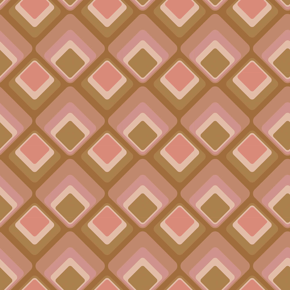 LH900520 - Just an Illusion Wallpaper - Vintage Pink & Harvest Gold - Lust Home