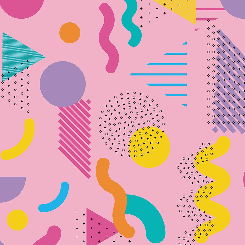 LH900528 - Saved By The Pattern Wallpaper - Electric Brights on Bubblegum Pink - Lust Home