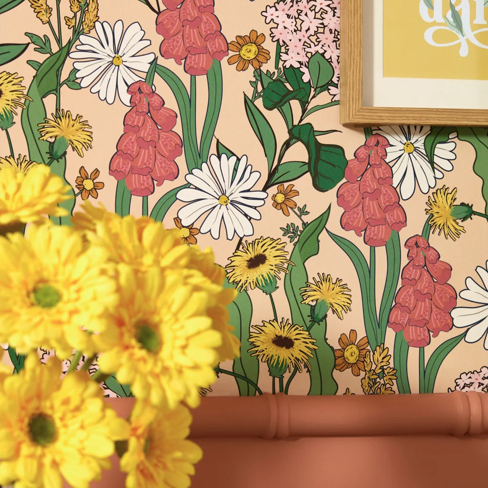 LH900570 - Cottage Garden Wallpaper - Boho Baby - Lust Home