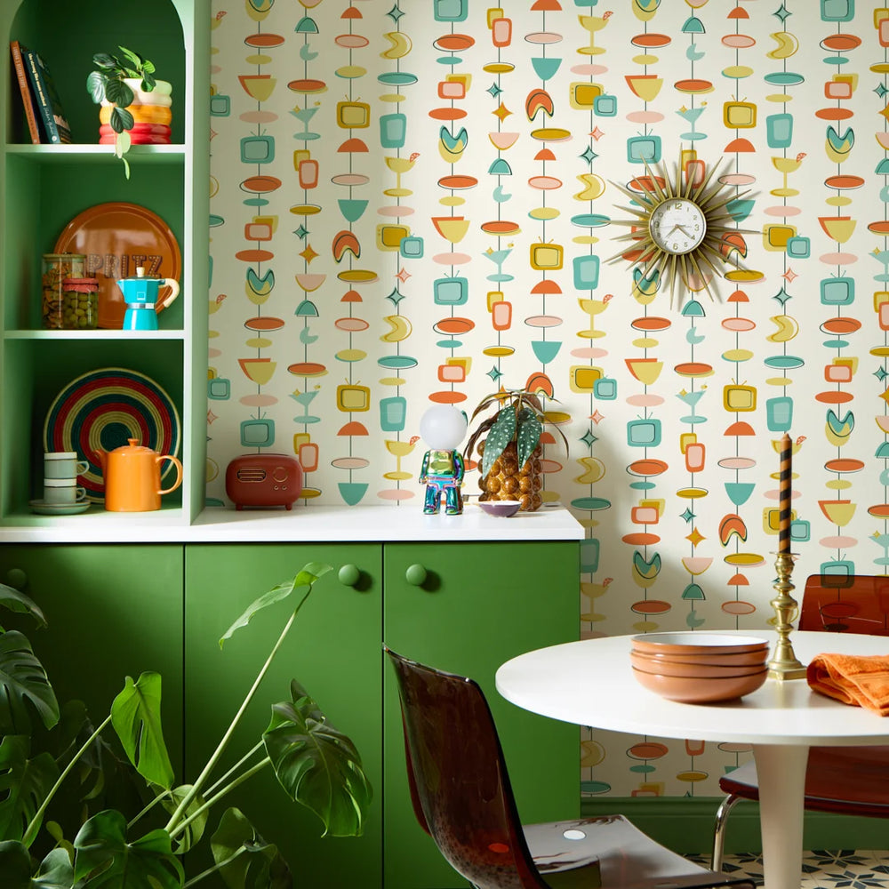 LH900577 - Happy Hour Wallpaper - Sunset Shades on Buttercream - Lust Home