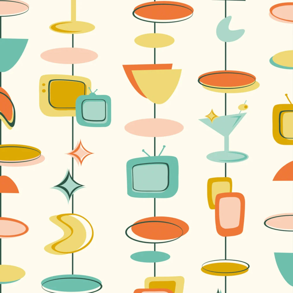 LH900577 - Happy Hour Wallpaper - Sunset Shades on Buttercream - Lust Home