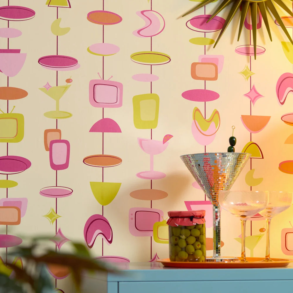 LH900578 - Happy Hour Wallpaper - Fruit Salad on Lemon Sorbet - Lust Home