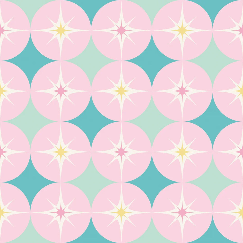 LH900586 - Starstruck Wallpaper - Candy Floss & Mint Milkshake - Lust Home