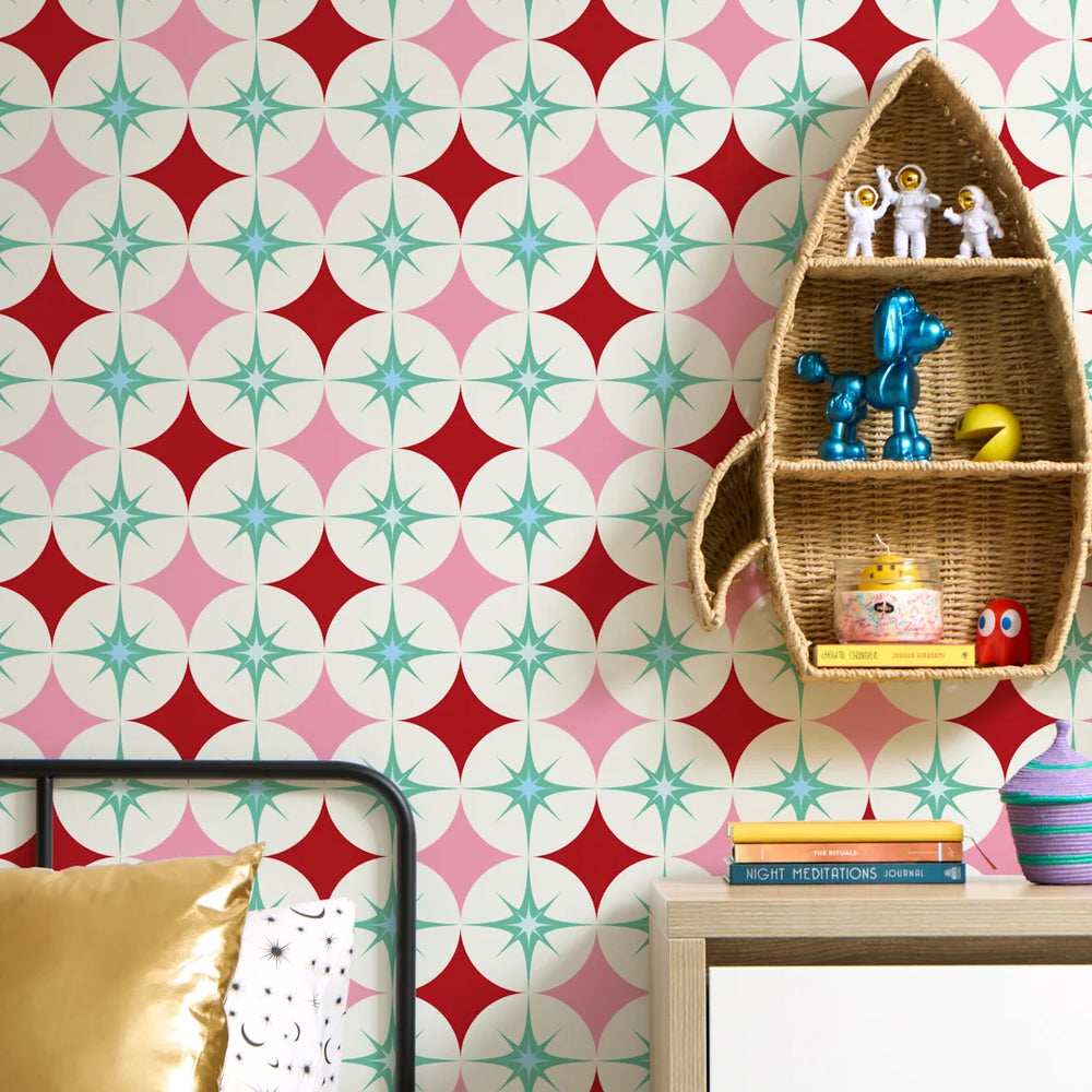 LH900587 - Starstruck Wallpaper - Powder Puff, Poison Apple & Mint Milkshake - Lust Home