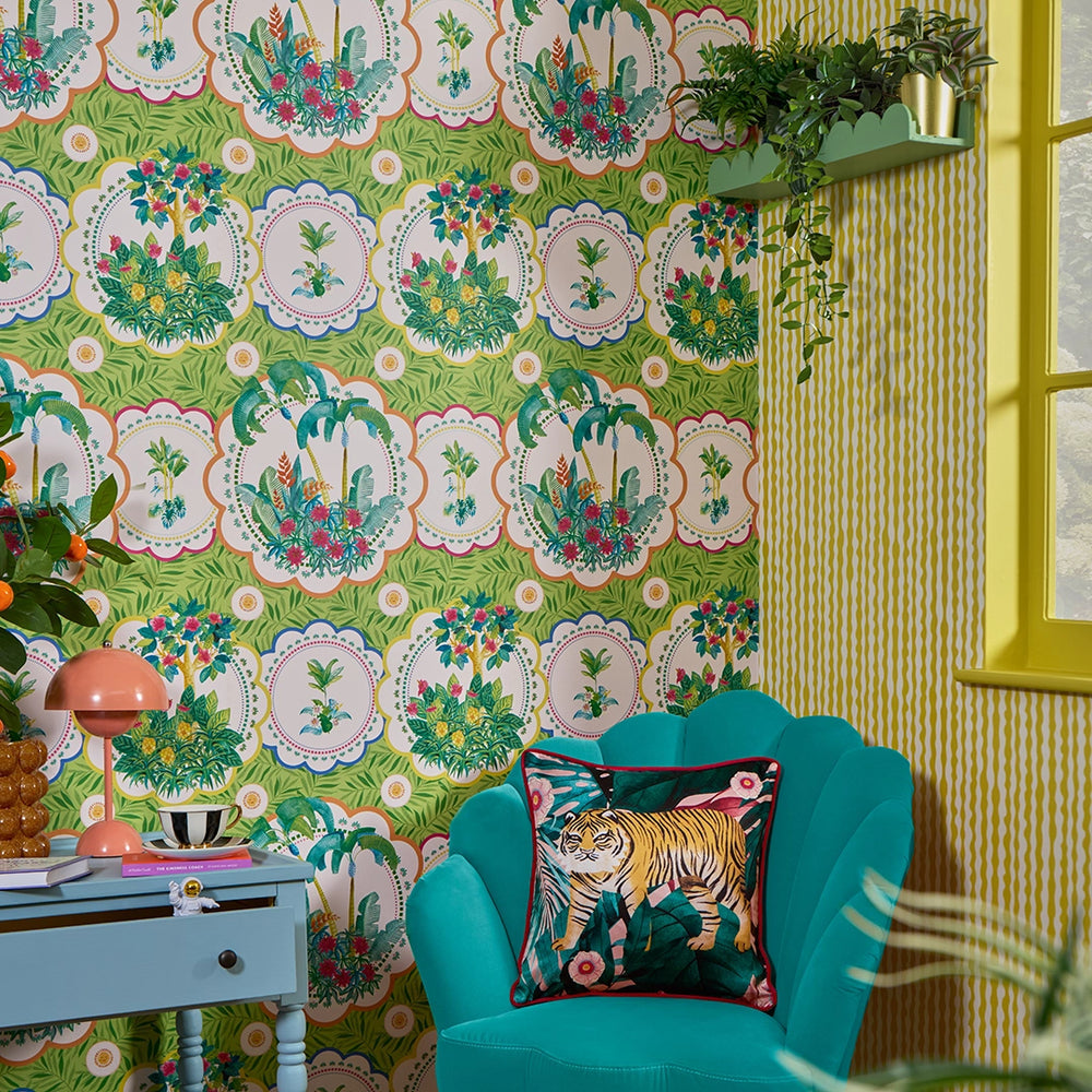 LH900605 - Serving up Tropical Delight Wallpaper - Jungle Green - Lust Home
