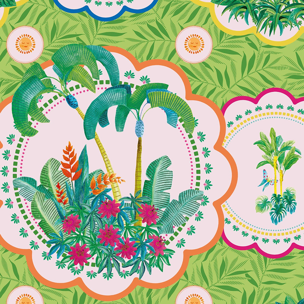 LH900605 - Serving up Tropical Delight Wallpaper - Jungle Green - Lust Home
