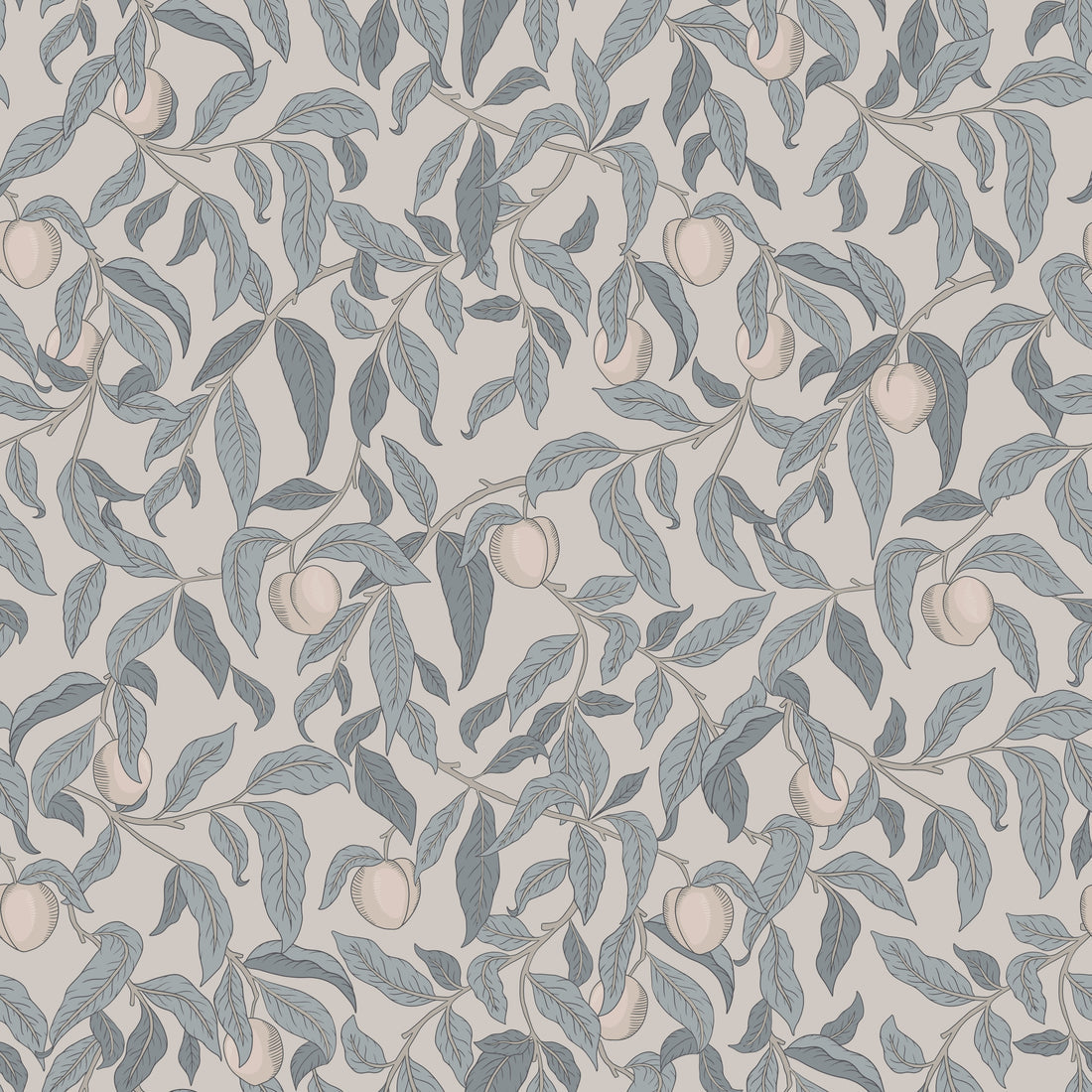 Lena Wallpaper - Midnight - Summer Gray