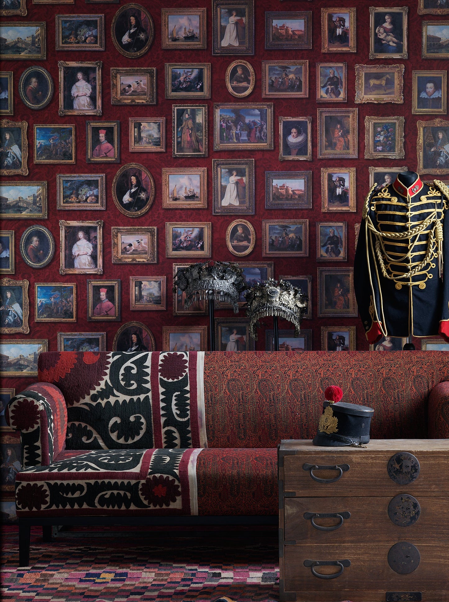 MUSGALRA - Gallery Wallpaper - Red - Andrew Martin