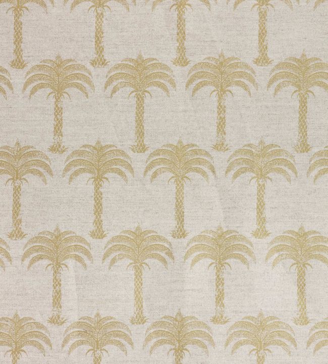 Marrakech Palm Fabric - Gold On Natural - BGF020403 - Barneby Gates