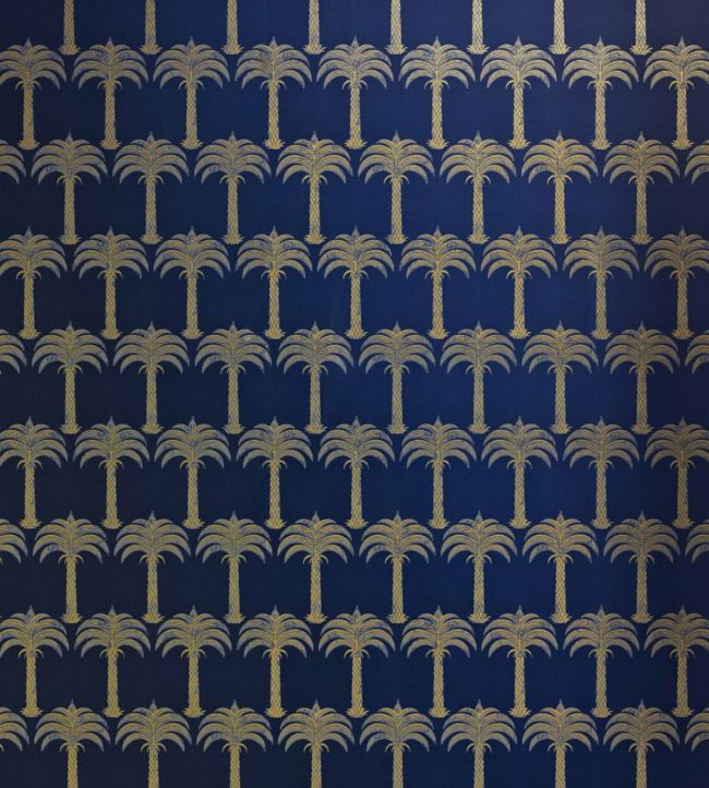 Marrakech Palm Wallpaper - Midnight Blue - BG1200 - 101 - Barneby Gates