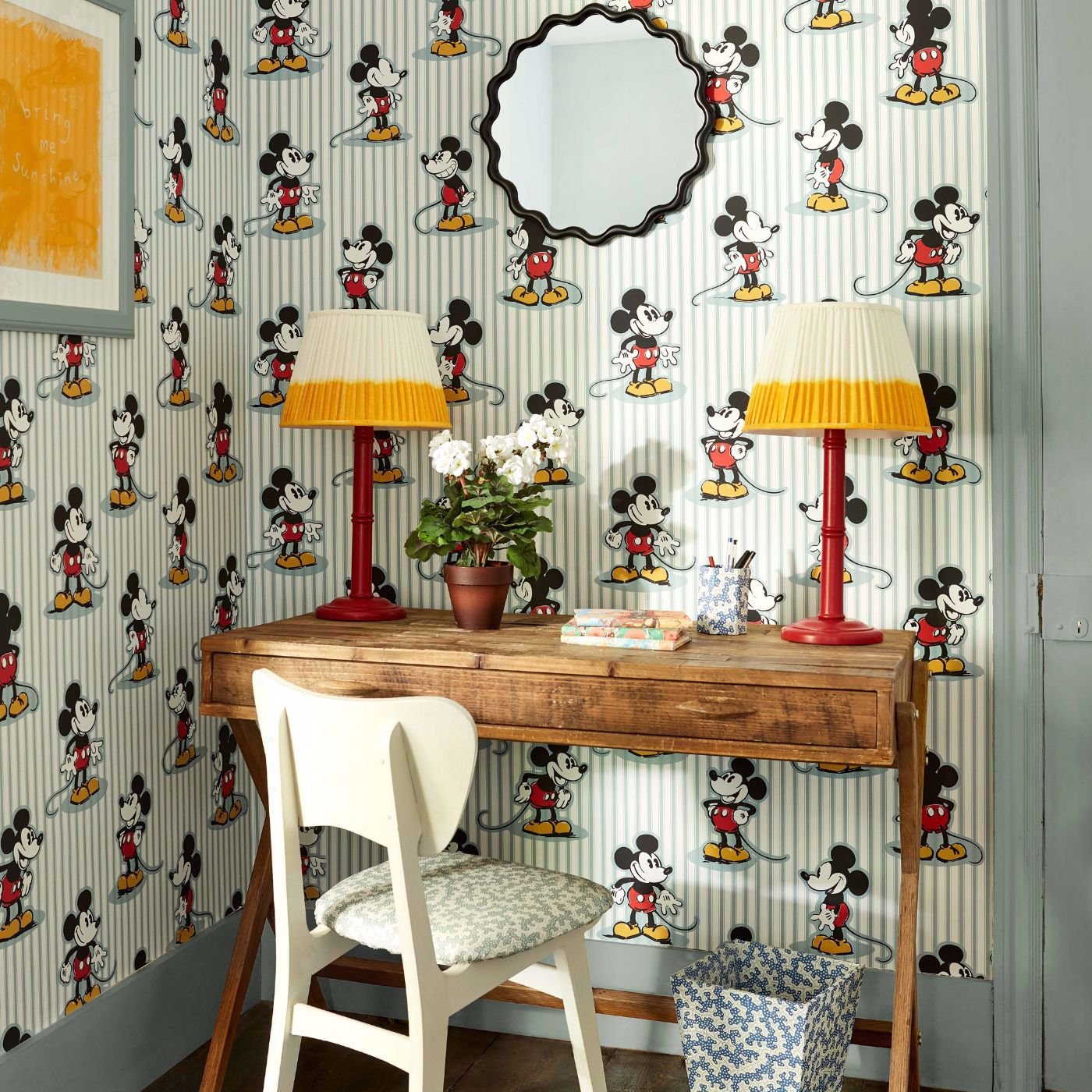 Mickey Stripe Wallpaper - Sea Salt - DDIW217271 - Sanderson