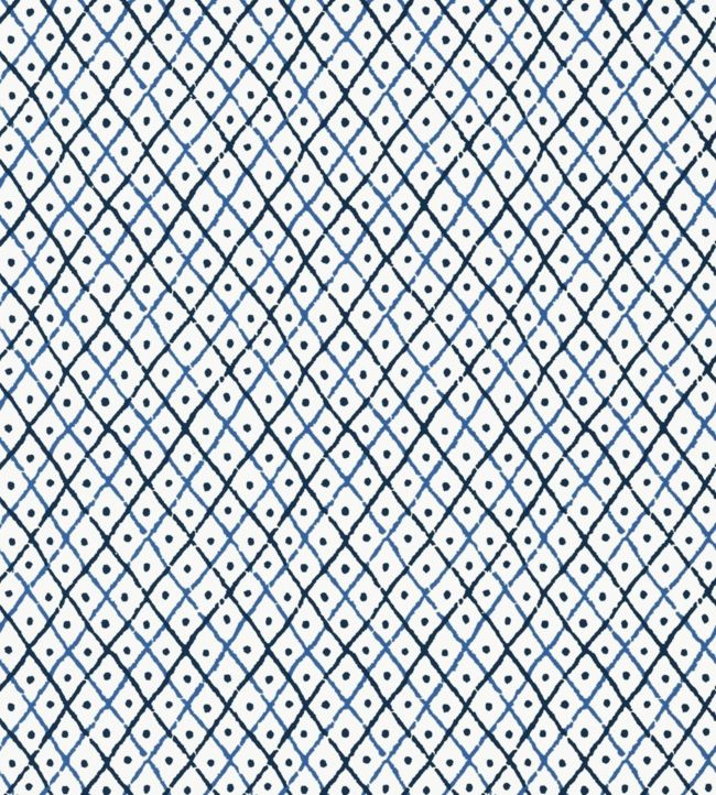 Mini Trellis Wallpaper - Blue - AT78750 - Anna French