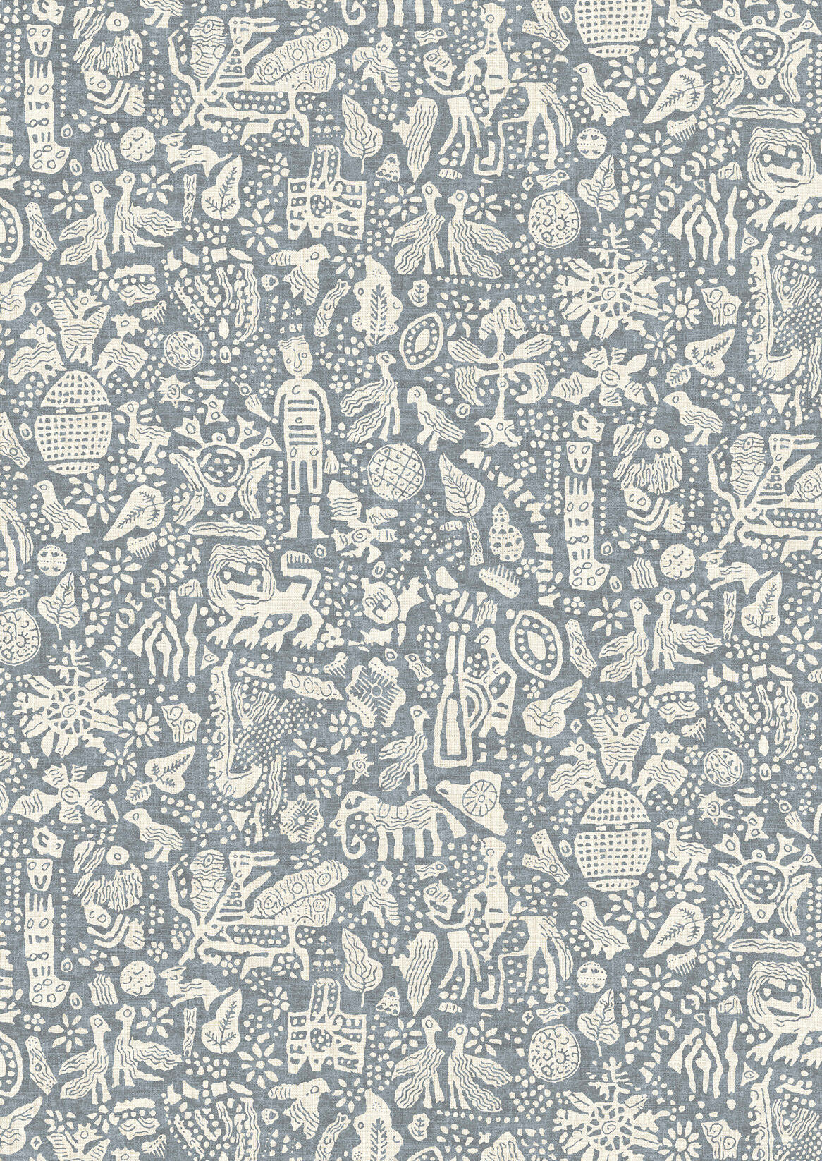 Minna Maze Wallpaper - Smoke - Lewis & Wood