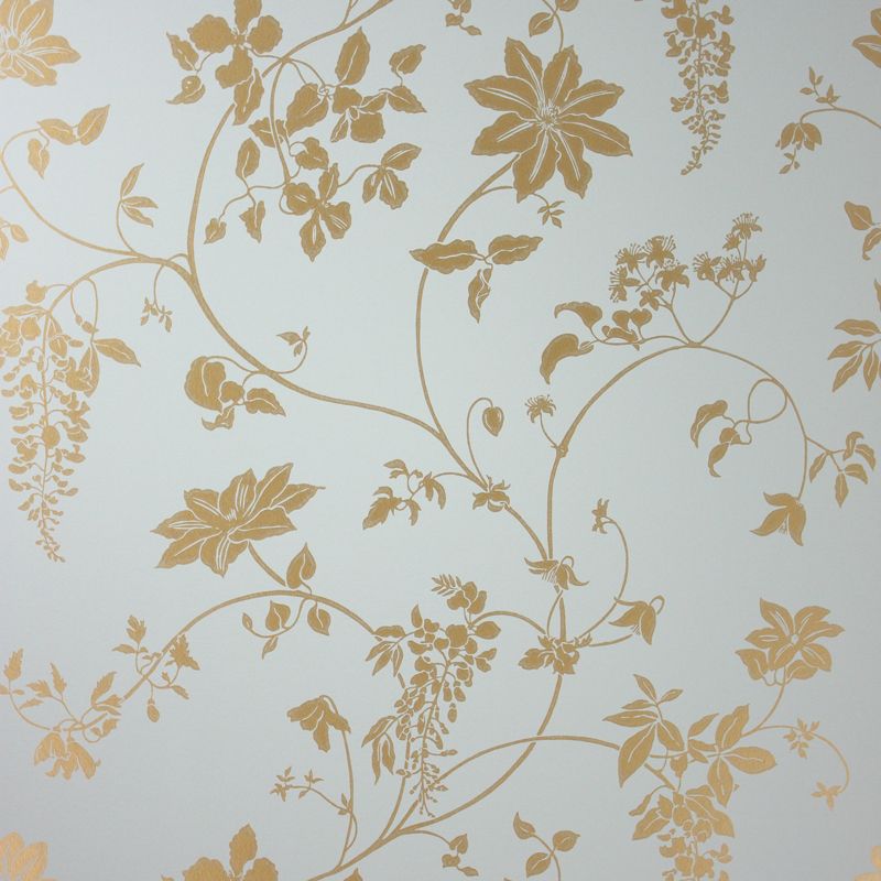 NCW2242-07 - Wisteria Wallpaper - Gold - Nina Campbell