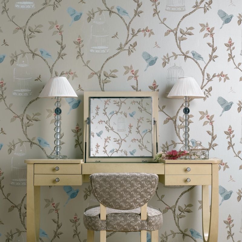 NCW3770-01 - Birdcage Walk Wallpaper - Gold - Nina Campbell