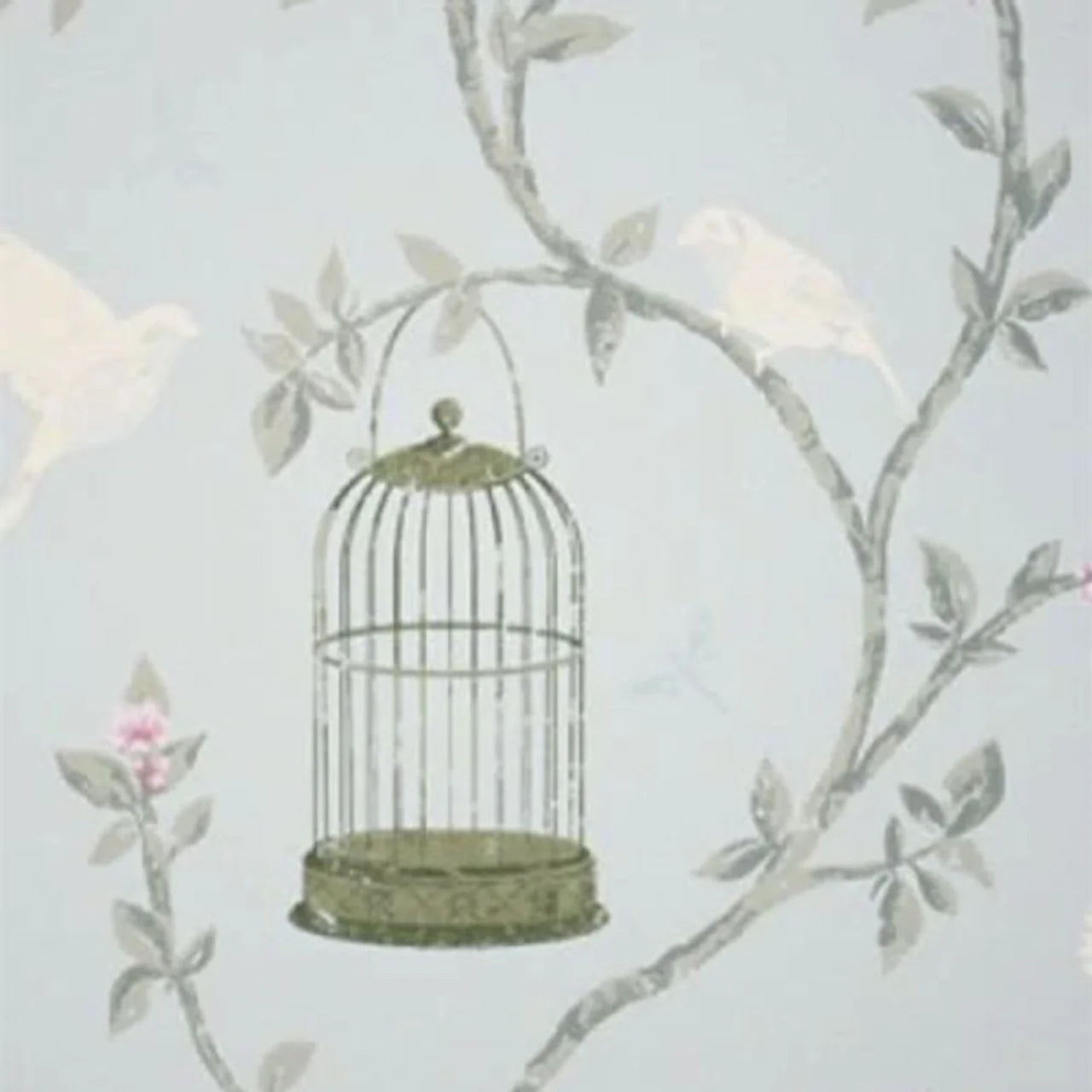 NCW3770-03 - Birdcage Walk Wallpaper - Blue - Nina Campbell