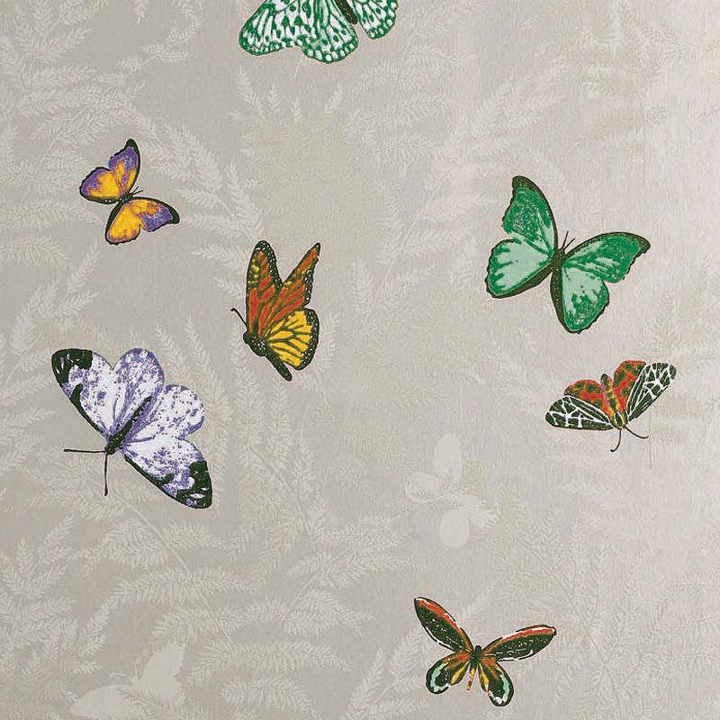 NCW4010-03 - Farfalla Wallpaper - Cerise/Cream - Nina Campbell