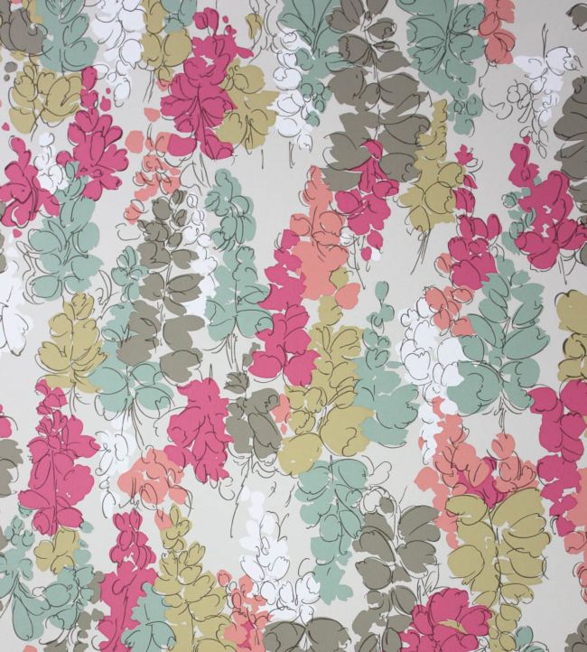 NCW4104-05 - Fairfield Wallpaper - Pink/Blue - Nina Campbell