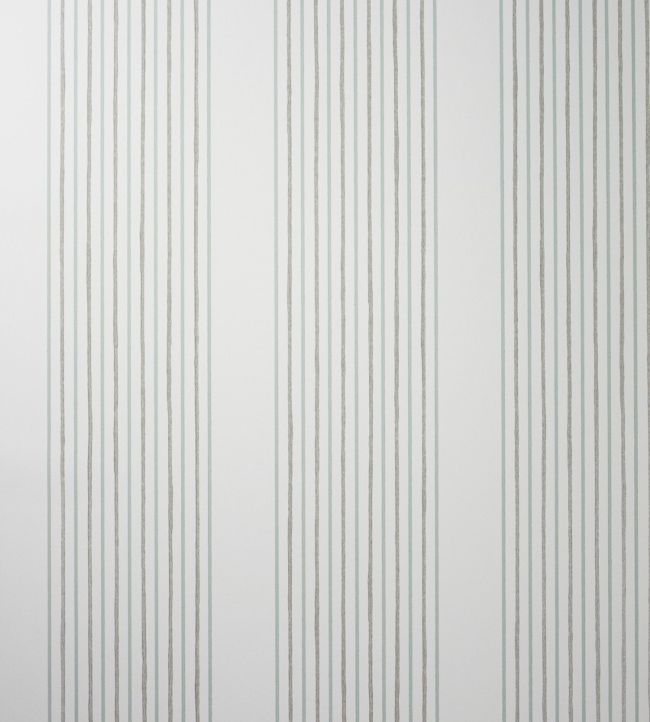 NCW4123-01 - Abbotsford Wallpaper - Ivory/Aqua/Taupe - Nina Campbell