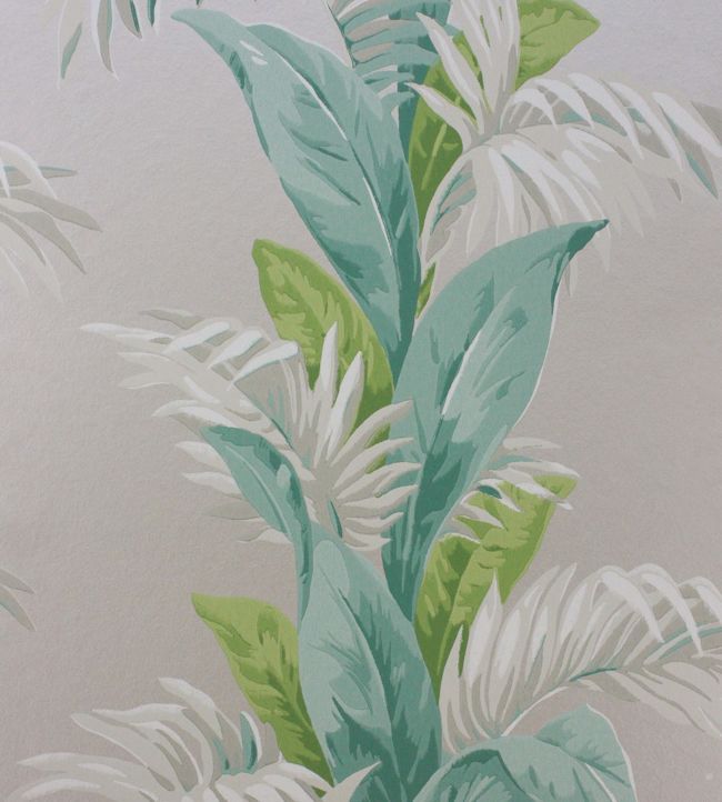 NCW4274-02 - Palmetto Wallpaper - Teal/Green - Nina Campbell