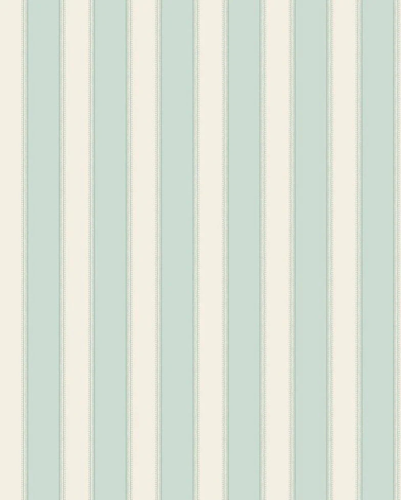 NCW4492-02 - Sackville Stripe Wallpaper - Aqua - Nina Campbell